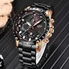 Lige Top Marca Luxruy Homens Relógios De Moda Homens Esporte Waterproof Quartz Watch para Homem Full Steel Militar Relogio Masculino 210527