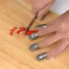 Cooking Tools 4pcs/set Adjustable Stainless Steel Finger Hand Guard Protector Knife Slice Chop Safe