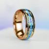 anello opale blu oro