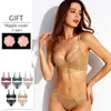 Other Panties Luxury Brand Lace Bras Underwear Women Sets Plus Size D Cup Female Transparent Bra And Panties Set Hot See Through Sexy Lingerie L2404