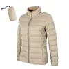 Matte Woman Ultra Light Duck Down Jacket Stand Collar Warm Outwear Abrigos suaves 211008