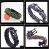 Lien chaîne bracelets bijouxmulti fonctionnel parapluie survie d'urgence camping bracelet escalade équitation corde extérieure ps2283 livraison directe