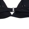 Kvinnors Badkläder Kvinnor Sexig Flamma Tryckt Bikini Set, Lågklass Axelrem Ryggkrok ansluten BRA Midja Skull Mönster Thongs