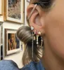 ANDYWEN 925 Sterling Silver Pave EarBar EarCuff No Piercing Clip On Earrings Ear Bars Cuffs Women Luxury Jewelry 210608296T