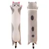 Long Pillows Cute Cartoon Cat Cushion Plush Toy Comfortable and Soft Bedroom Throw Pillow