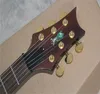 Guitarra elétrica de aniversário de loja personalizada com assinatura do dragão no headstock