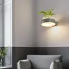 Настенная лампа Искусство Светодиодное растение Стекло Nordic Sconce Ресторан Кухня Спальня Прицел Подсветка Светильник Бар Украшения Проходной Свет