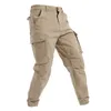 Mens Pants 2021 Streetwear Army Tactical Washing Loose Green Camouflage Beam Cargo Men Casual Tooling 29-40