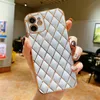 Lambskin 6d geëlektroplateerde roostercamera Lensbeveiliging Cases Soft TPU -cover voor iPhone 13 12 11 Pro Max XR XS X 8 7 6 Plus Samsung S21 S22 Ultra A12 5G A32 A42 A52 A72 A02S