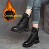 Martin Boots Women British Style 2021 Autumn Winter Korean Version with Fleece Knight Women's Ankle Casual Woman Shoes