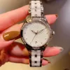 Women Rhinestone Quartz Wristwatch Flower Lady Silver Rose gold Ceramic Watches number date clock stainless steel bracelet 35mm