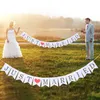 Vintage Wedding Bunting Just Getrouwd Photo Booth Prop Wedding Banner Party Decoraties Banners Vlag W-01381