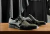 2022 Square Toe Monk Strap 검은 웨딩 드레스 신발 패션 젖소 가죽 남성 공식적인 비즈니스 옥스포드 수제 더비 신발