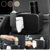 Bil arrangör baksätet skräp kan lagra Vävnadslåda Bin Cup hållare ABS-plikta vattentäta svarta / bruna / beige lådor