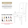Housses de chaise 23 couleurs couleur unie amovible Spandex salle à manger gris noir housses extensibles protection universelle