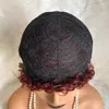 Short Human Hair Wigs Pixie Cut Wigs For Black Women With Bangs 4 Inch Brazilian glueless full lace front and Baby Hairs Africans 253e