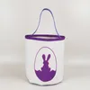 15styles Easter Basket Easter Bunny Storage Bags Egg Candies Baskets Bucket Canvas Sequin Handbags Printed Tote Easter Rabbit Bags4513217