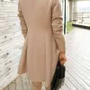 Negócios outono mulheres 2 peças conjunto forma formal manga comprida v pescoço blazers casaco + ol lápis de comprimento total calça terno com cinto 210514
