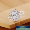 Doteffil 925 Ayar Gümüş Kristal AAA Zirkon Güneş Yüzük Kadınlar için Moda Düğün Nişan Parti Hediye Charm Takı Fabrika Fiyat Uzman Tasarım Kalitesi Son