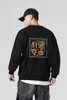 Herfst Gedrukt Katoen Sweatshirts Mannen Chinese Stijl Trend Design Pullover Mode Losse Streetwear Chinese stijl Sweatshirt