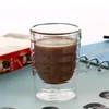 80ml double glass coffee mug