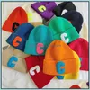 Kapaklar Şapkalar Aessories Bebek, Çocuk Annelik Kızlar Kış Kadın Kalın C Mektup Örme Şapka Kadın Sıcak Sklies Kasketleri Bonnet Bırak Teslimat 202