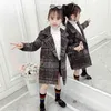 Mädchen Jacke Oberbekleidung Plaid Muster Mäntel Herbst Winter Jacken Dicke Warme Kleidung Mädchen 6 8 10 12 14 211204