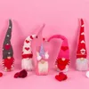 Newvalentine's Day Couple Love Heart Decoration Rudolph Bez twarzy Dwarf Lalka Party Home Restauracja Tabletop Okno Rekwizyty Prezenty Rra10656