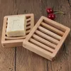 Jabonera de madera natural Soporte de bandeja Almacenamiento Jabón Cajas de platos Contenedor para baño Plato de ducha Baño RRB13345