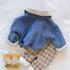 Printemps hiver enfants denim veste bébé garçons filles manteau chaud mode vêtements d'extérieur pour enfants vêtements pour tout-petits 211027