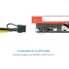 PCI-E 6PIN ذكر لبطاقة الرسومات GPU 8PIN 6 + 2 دبوس السلطة كابل 18AWG 70CM ل PSU امدادات الطاقة