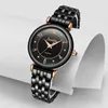 Sunkta Women Watches Luxury Brand Gift Svart Ladies Klocka Mode / Klänning Armbandsur Vattentät Enkel Stil Reloj Mujer 210517