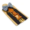 2022 new Children Adjustable lattice Suspenders 2019 new baby plaid Braces Kids Strap clip with Bow Tie 9 colors Belts