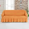 Stoelhoezen L Vorm Bubble Design Sofa voor Woonkamer Set Seat Anti Slip Couch SnowCover Katoenen Stof met Rok Kant 1-4-SEABER