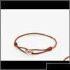 Fascino per gioielli Bracciale in acciaio inossidabile 316L Trinity Ring String Bracciale con tre anelli Cinturino per coppia Bracciali per uomo Donna Fashion Drop228e