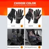 Gants de Moto en cuir d'été marron hommes Moto écran tactile Motocross gants de Moto motard plein doigt reniflard Moto gants H1022