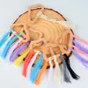 Kleinkind Schnuller Holz Beißringe Spielzeug Holz Wolke bunte Baumwollseil DIY Baby Geschenk Backenzahn Stick M3553