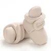 Första Walkers Winter Born Baby Girls Boys Boot Toddler Fleece Snö Spädbarn Stickad Bow-Knot Crib Frist Walking Shoes