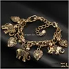 Fußkettchen Schmuck Vintage Elefant Kette Knochenkette Pfirsich Herz Legierung Fußkettchen Böhmisches Fußarmband PS0692 Drop Lieferung 2021 Itcdu