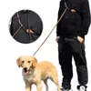 Multi Function Högkvalitativ Pet Dog Traction Rope Polyester Justerbar träning med Pet Dog Traction Rope Collar Rope 210729