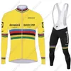 Monde rapide étape cyclisme Jersey ensemble rouge jaune hommes vêtements printemps automne vélo costume Maillot Ropa Ciclismo course ensembles