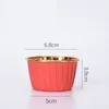 New50pcs Cupcake Sarmalayıcıları Sıkma Muffin Kılıfları Kek Astar Altın Gümüş Kaplamalı Kağıt Bardaklar Isıya Dayanıklı Pişirme Kalıp Kek Malzemeleri EWA4557