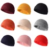 Beanie/Skull Caps Winter Mannen Gebreide Muts Skullcap Effen Beanie Korte Brimless Baggy Meloen Cap Docker Visser Gebreide mutsen Delm22