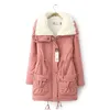 Winter Parka Women Cotton Coat Warm Jacket Pink Plus Size Top Korean Fashion Clothing Autumn Coats Black Outwear JD667 211008