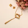 Collier de boucles d'oreilles OUFEI Ensemble de bijoux en or rose en acier inoxydable pour femmes Bridal Dubai Titanium Jewelry Zircon Set