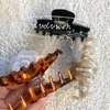 Good Quality Clamps 9x4cm Party Gift VIP Fashion Vintage Acryic Graverad Rhinestone C Hair Claw Stones 2c Samling Artikel Klassisk Hairclip Tillbehör