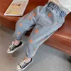Детские джинсы джинсы сердца с рисунком малышей джинсы повседневное стиль джинсы Baby Girl Spring осень детская одежда 210412