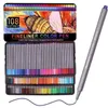 108 Цветов Fineliner Color Pen Set Красочные Ультра Тонкая 0,4 мм Фуртовые Советы в 108 Отдельные цвета - Чертеж пористых точек 210330