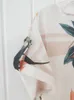 Sıradan Elbiseler Y2K Seksi Tropikal Baskı Kısa Kollu Maxi Boho Vestidos Robes Günlük Kadınlar İçin Zarif Çiçek Elbisesi194K