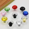 30mm Diamond Crystal Glass Door Knobs Drawer Cabinet Furniture Handle Knob Screw Furniture Accessories by sea CCA12276